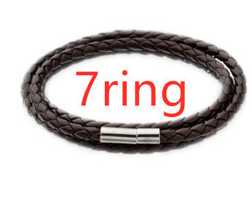 Personalized Mens Braided Genuine Leather Bracelet Stainless Steel Custom Beads Name Charm Bracelet For Men With Family Names A&S Collection