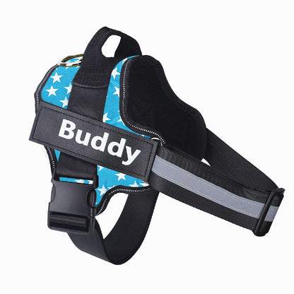 Personalized Dog Harness NO PULL Reflective Breathable Adjustable Pet Harness Vest For Small Large Dog Custom Patch Pet Supplies A&S Collection