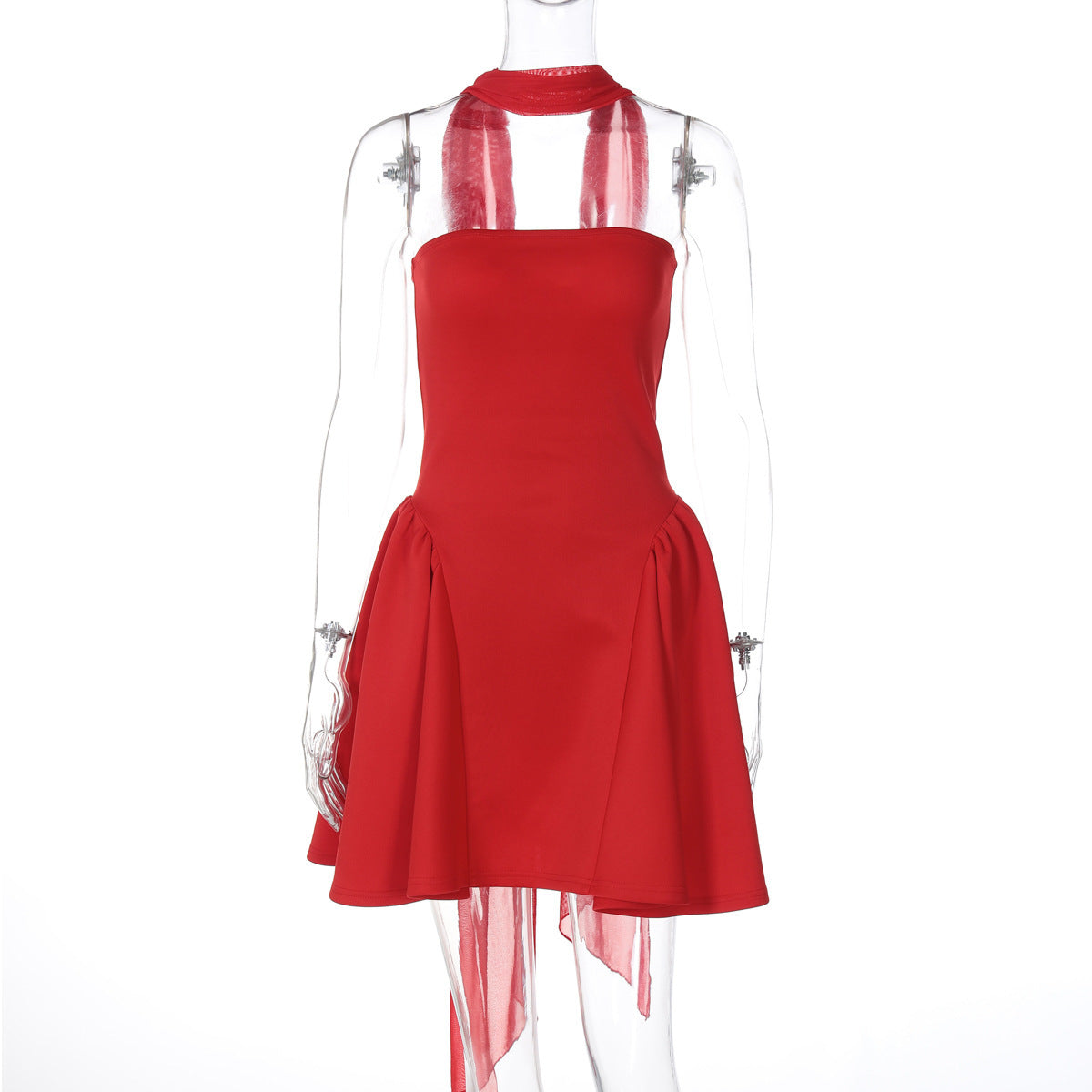 Sexy Tube Top Dress With Back Zipper Design Ins Fashion Short Dress For Party Clothing Women A&S Collection