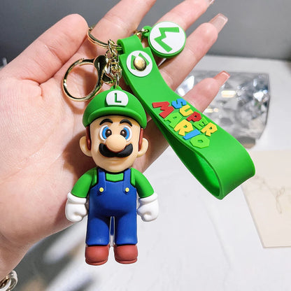 Game Super Mario Bros Keychain Anime Figure Car Decoration Backpack Pendant Accessories Kids Toy Christmas Birthday Gifts gsmFI