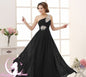 Evening dress one-shoulder dinner banquet long banquet A&S Collection