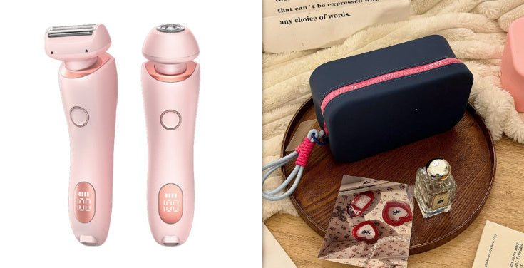 2 In 1 Hair Removal Epilator USB Rechargeable Trimmer Women Body Razor Face Leg Armpit Bikini Hand Pubic Shaver Hair Remover A&S Collection