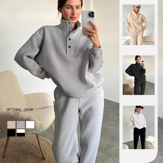 Oversized Solid Casual Pullovers Long Pant Set Warm Hoodie New Tracksuit Suit Fashion Pant Sets Sets For Women 2 Pieces A&S Collection