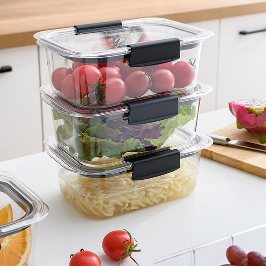 Transparent Sealed Microwave Oven Fresh-Keeping Box - Durable, Space-Saving Design for Food Storage CJ