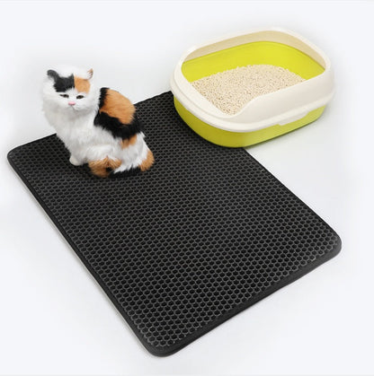 Pet Cat Litter Mat Pet Supplies EVA Double Cat Litter Mat CJ