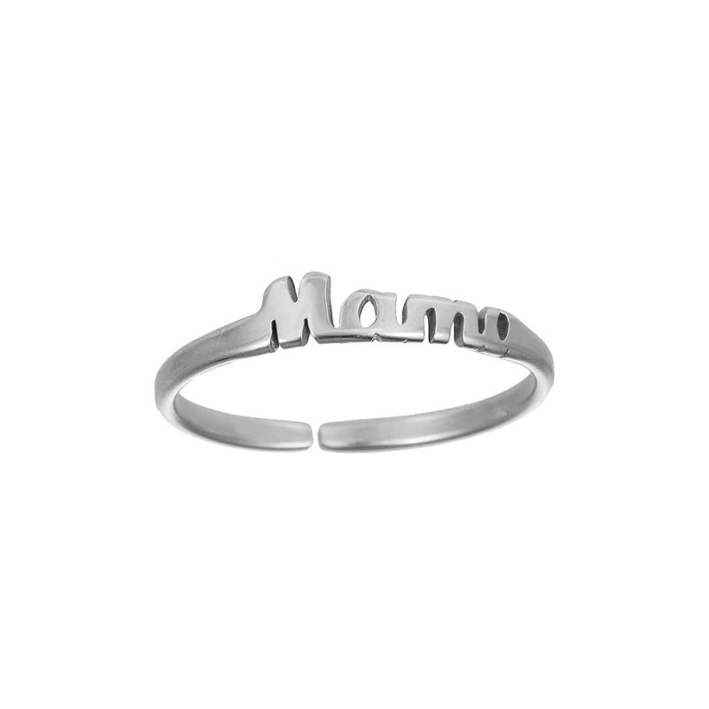 Europe and the United States cross-border hot Mama stainless steel letter necklace Mother's Day series women accessories manufacturers wholesale A&S Collection