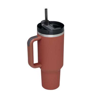 40 Oz Tumbler With Handle Straw Insulated, Stainless Steel Spill Proof Vacuum Coffee Cup Tumbler With Lid Tapered Mug Gifts For Valentine Lover Suitable For Car Gym Office Travel A&S Collection