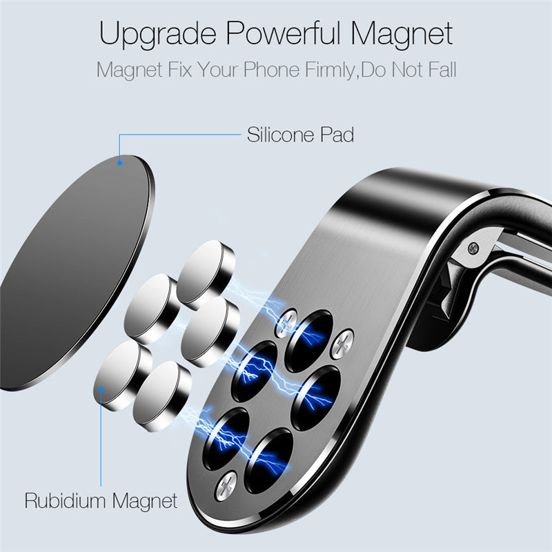 360° Magnetic Car Phone Holder | Air Vent Mount Stand for GPS and Hands-Free Use CJ