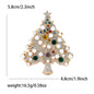 Alloy Rhinestone Pearl Christmas Tree Brooch
