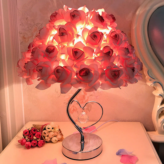 Creative Simple European Table Lamp Bedroom Bedside Rose A&S Collection