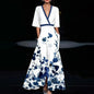 Printed Pleated Belt Dresses - Shop Now CJ