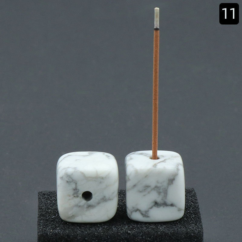 Exquisite crystal agate incense holders—add elegance to any space. CJ