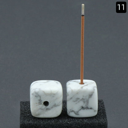 Exquisite crystal agate incense holders—add elegance to any space. CJ