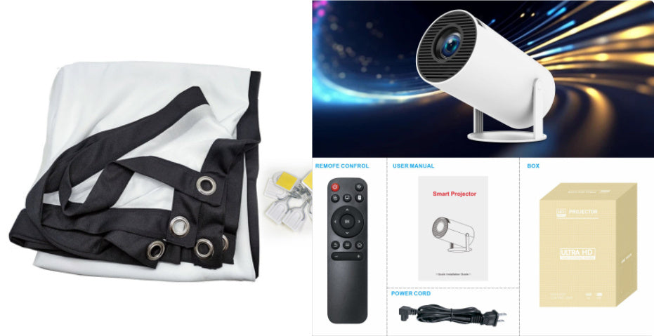 HY300 Pro Projector Home Theater Entertainment Portable Small Projector A&S Collection