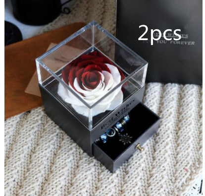 Eternal Flower Rose Jewelry Box for Birthday Presents Valentines Day Wedding Gift A&S Collection