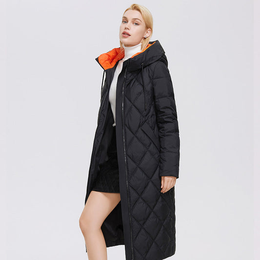 Ozon Wild strawberry Autumn Winter women's coat plus long women's thick warm cotton women's coat A&S Collection