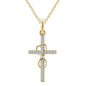 Stunning Alloy Pendant Necklace: Featuring Sparkling Diamonds and an Elegant Infinity Cross Design – Perfect for Adding Timeless Grace to Your Style CJ