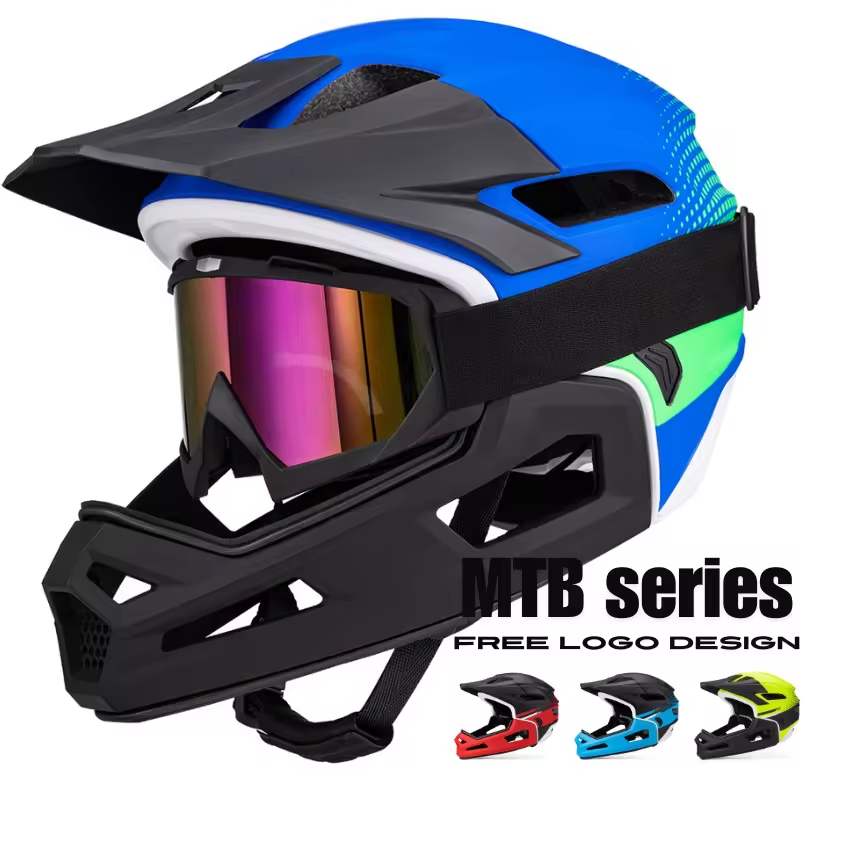 Downhill Cycle MTB Fullface Helmet Detachable Chin Pad Mountain Bike Full Face Helmet For Bike Bicycle Helmet Full Face A&S Collection