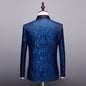 Men's fashion floral small suit jacket with shawl collar, slim-fit party wear, groom suit, singer coat, performance wear. A&S Collection