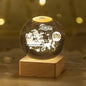 Luminous Starry Sky And Planets Moon Moon Crystal Ball Small Night Lamp Projection Ambience Light Creative Gift New Strange Gift A&S Collection
