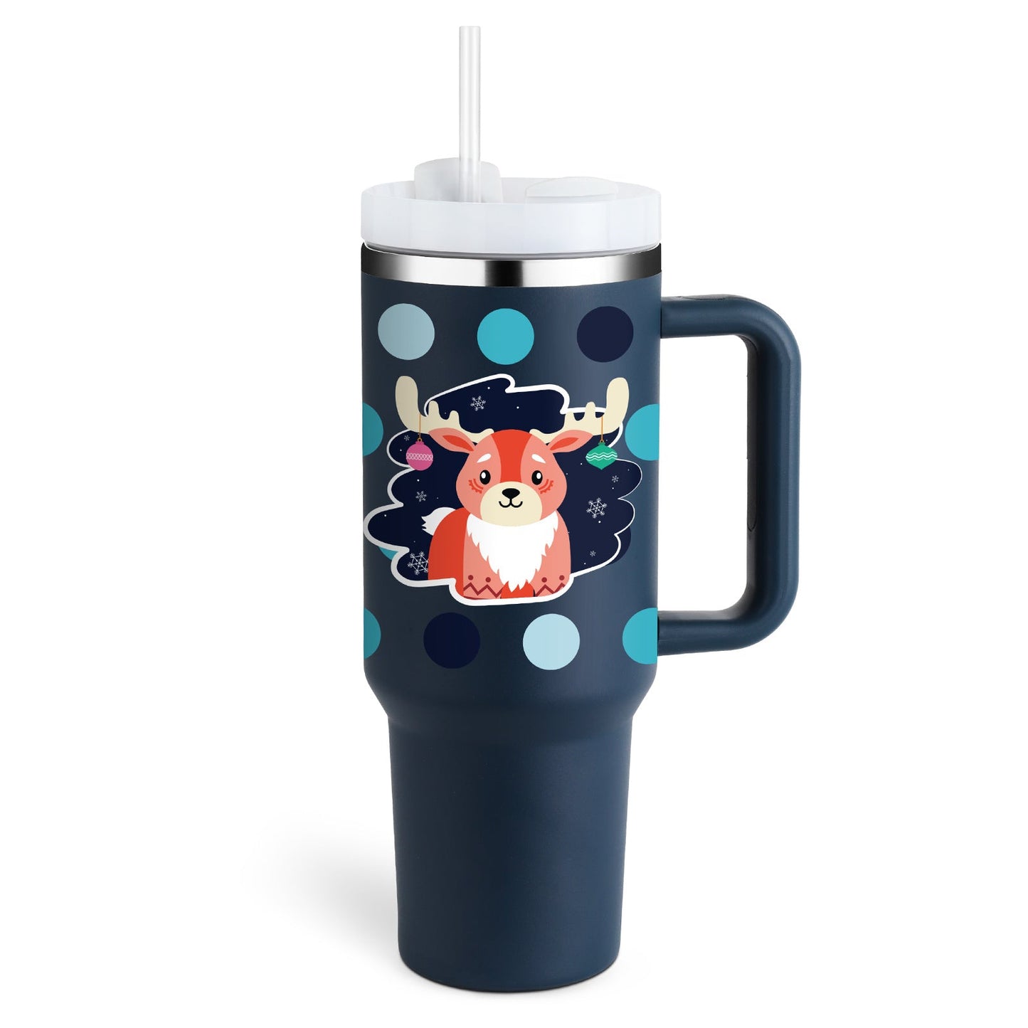 40 Oz Tumbler With Handle Straw Insulated, Stainless Steel Spill Proof Vacuum Coffee Cup Tumbler With Lid Tapered Mug Gifts For Valentine Lover Suitable For Car Gym Office Travel A&S Collection