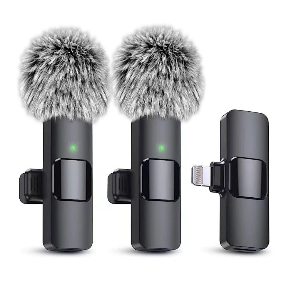 Dual Wireless Lavalier Microphone - Perfect for Outdoor Use with Crystal-Clear Audio CJ