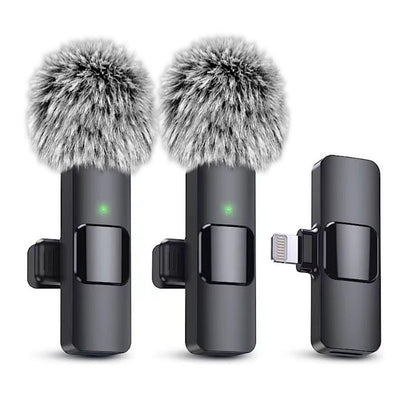 Dual Wireless Lavalier Microphone - Perfect for Outdoor Use with Crystal-Clear Audio CJ