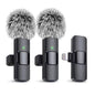 Dual Wireless Lavalier Microphone - Perfect for Outdoor Use with Crystal-Clear Audio CJ