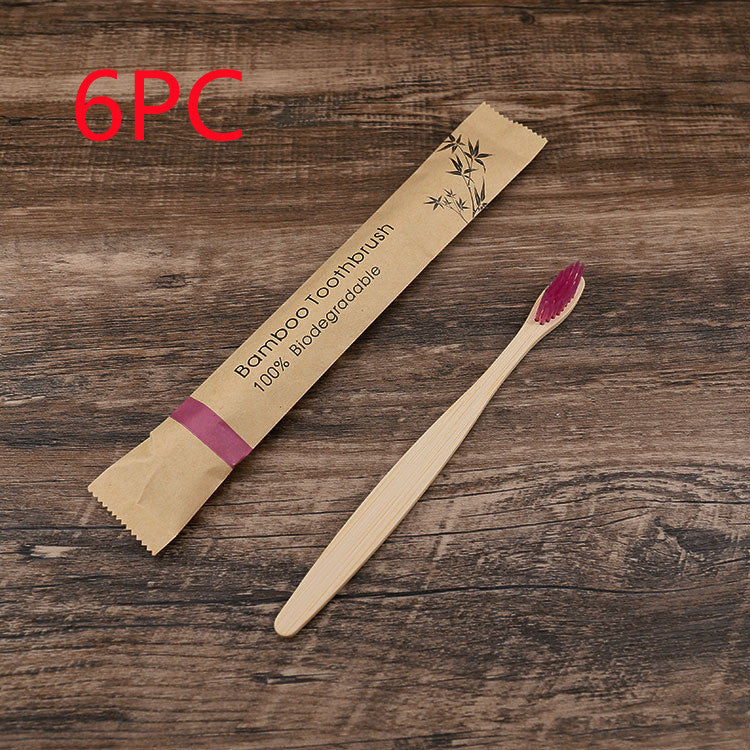 Flat Bamboo Toothbrush Kraft Paper Bag Toothbrush A&S Collection