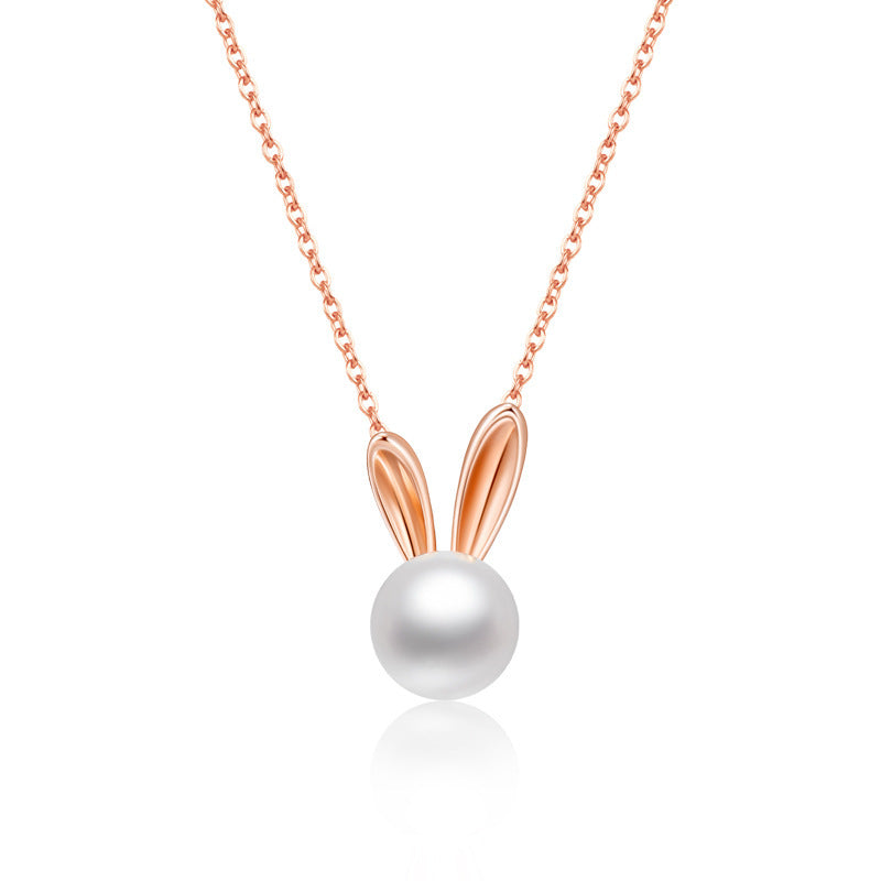 S925 Sterling Silver Freshwater Pearl Pendant - Elegant Clavicle Chain for Timeless Style CJ