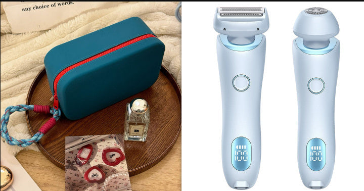 2 In 1 Hair Removal Epilator USB Rechargeable Trimmer Women Body Razor Face Leg Armpit Bikini Hand Pubic Shaver Hair Remover A&S Collection