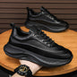 Trendy Thick-Soled Men's Sneakers: Breathable Lace-Up Dad Shoes for Casual Comfort A&S Collection