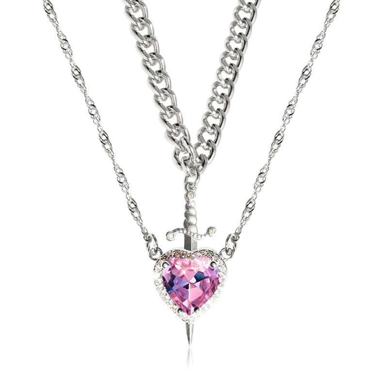 One arrow piercing couple pendant A&S Collection