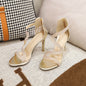 Strut in Style: Snake High Heel Sandals for Bold Women CJ