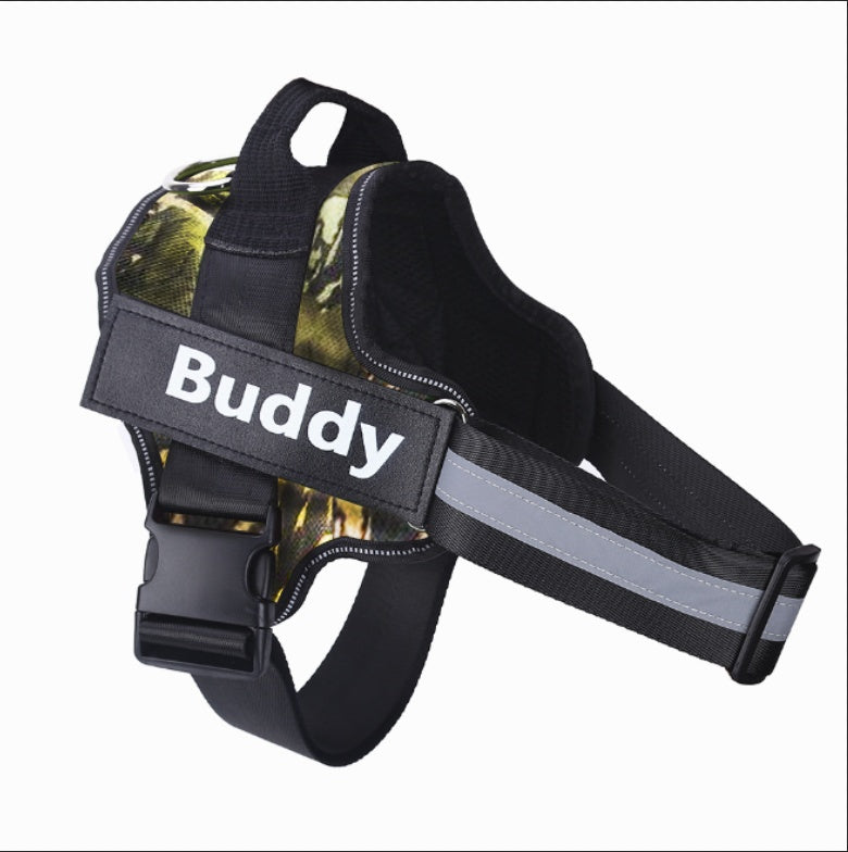 Personalized Dog Harness NO PULL Reflective Breathable Adjustable Pet Harness Vest For Small Large Dog Custom Patch Pet Supplies A&S Collection