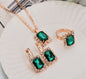 The Crystal Set Necklace Earring Ring Three-piece Set A&S Collection