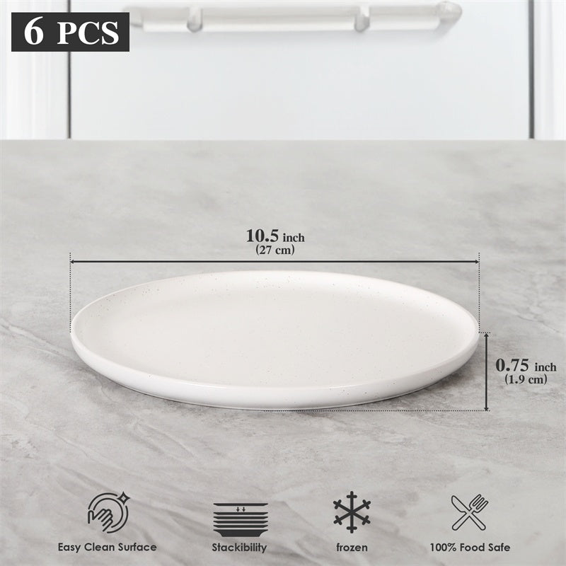 Steak Plate Creative Western Food Plate Vegetable Plate Set Of 6 For Cereal, Salad, Pasta, Soup, Dessert, Serving Dishwasher, Microwave And Oven A&S Collection
