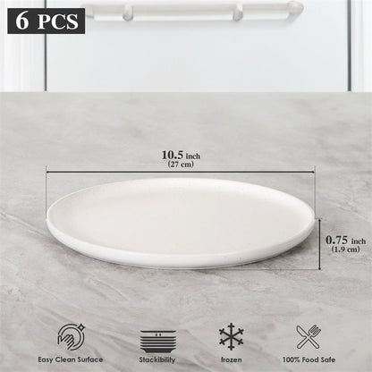 Steak Plate Creative Western Food Plate Vegetable Plate Set Of 6 For Cereal, Salad, Pasta, Soup, Dessert, Serving Dishwasher, Microwave And Oven A&S Collection