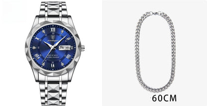 Men's Waterproof Double Calendar Luminous Quartz Watch A&S Collection