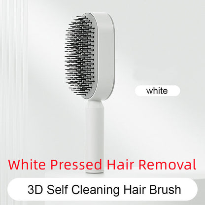 Self Cleaning Hair Brush For Women One-key Cleaning Hair Loss Airbag Massage Scalp Comb Anti-Static Hairbrush CJ