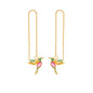 Elegant Hummingbird Earrings: Unique Long Drop Design with Tassels and Crystal Pendants – Perfect for Women and Girls Seeking Fashionable Jewelry CJ