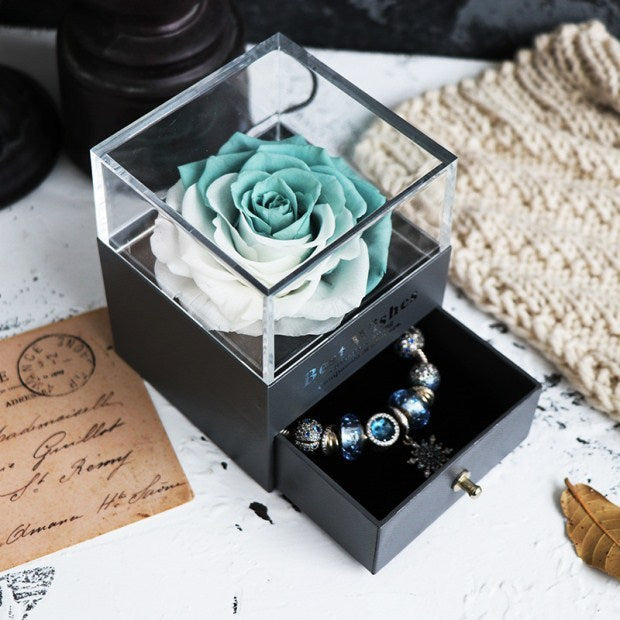 Eternal Flower Rose Jewelry Box for Birthday Presents Valentines Day Wedding Gift A&S Collection
