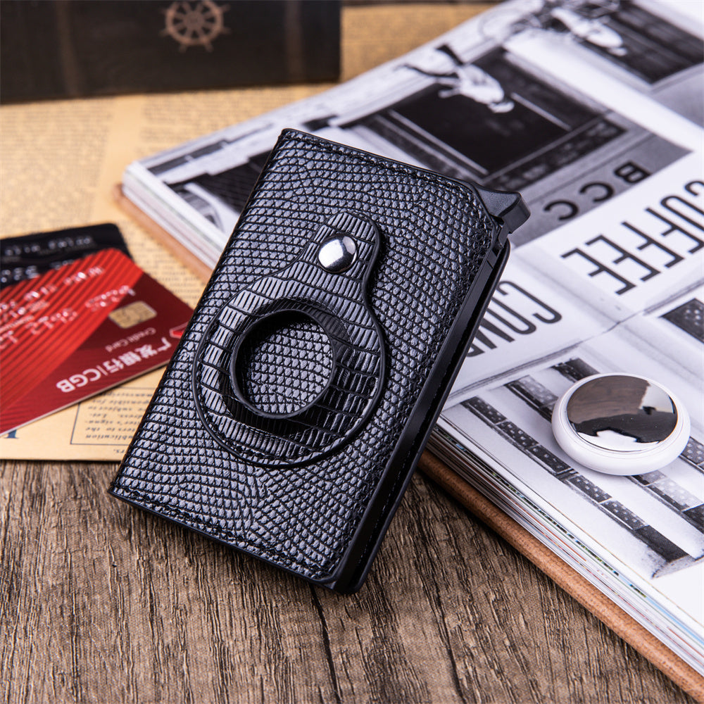 Men's Anti-theft Swipe Card Holder Tracker Hole A&S Collection