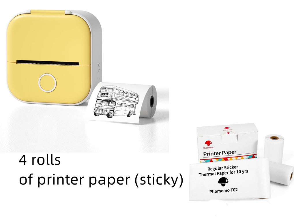 Portable Mini Thermal Label Printer: Home Photo Printer and Student Study Aid with Bluetooth Compatibility – Ideal for Price Tags and Error Correction A&S Collection