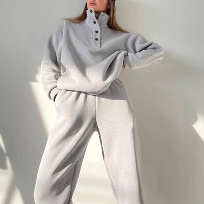 Oversized Solid Casual Pullovers Long Pant Set Warm Hoodie New Tracksuit Suit Fashion Pant Sets Sets For Women 2 Pieces A&S Collection