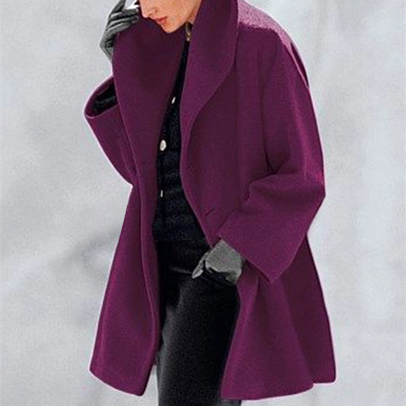 Stylish autumn-winter hooded fur coat: multi-color, round neck, and loose fit, double-sided for versatility A&S Collection