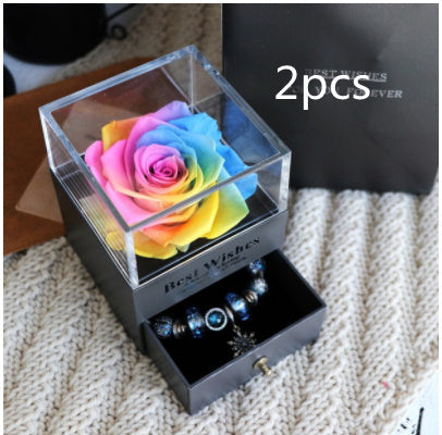 Eternal Flower Rose Jewelry Box for Birthday Presents Valentines Day Wedding Gift A&S Collection