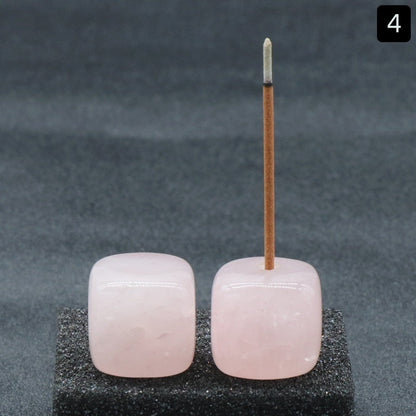 Exquisite crystal agate incense holders—add elegance to any space. CJ