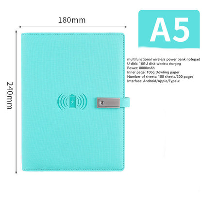 Multifunctional Power Bank Notepad With U Disk Business Suit