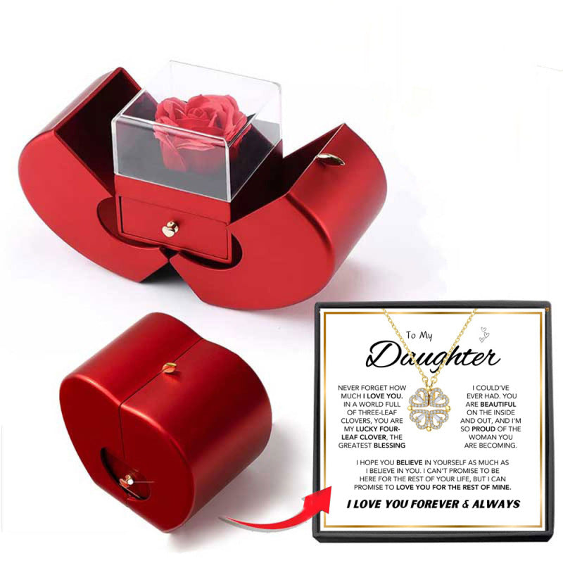 To My Daughter Four Leaf Clover Necklace A&S Collection